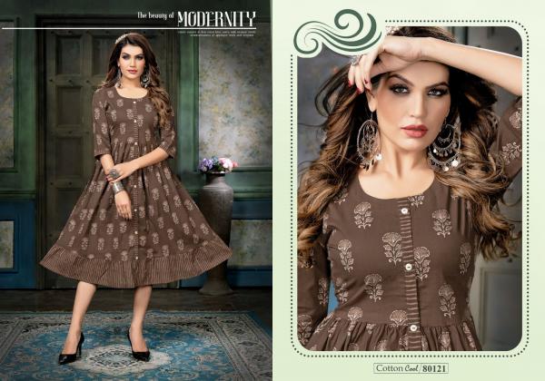 Mayra Cotton Cool Cambric Fancy Long Anarkali Kurti Collection